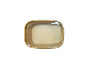 Bol carton rectangular kraft catering 580 ml, 50 buc/set
