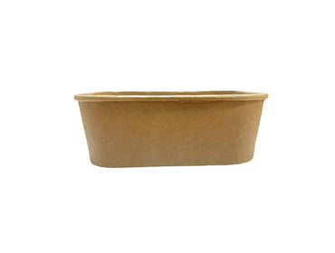 Bol carton rectangular kraft catering, 750 ml, 50 buc/set