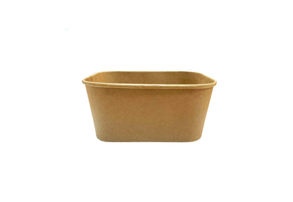 Boluri carton rectangulare kraft catering 168 x 122 x 77 mm, 1000 ml, 50 buc/set