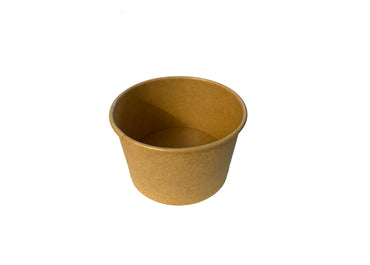 Boluri din carton kraft exterior si interior pentru supa, cu capac transparent, 16 oz/470 ml, 25 buc/set b