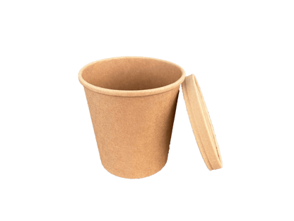 Boluri supa PREMIUM din carton 26 oz/770ml si capac din carton, 25 buc/set