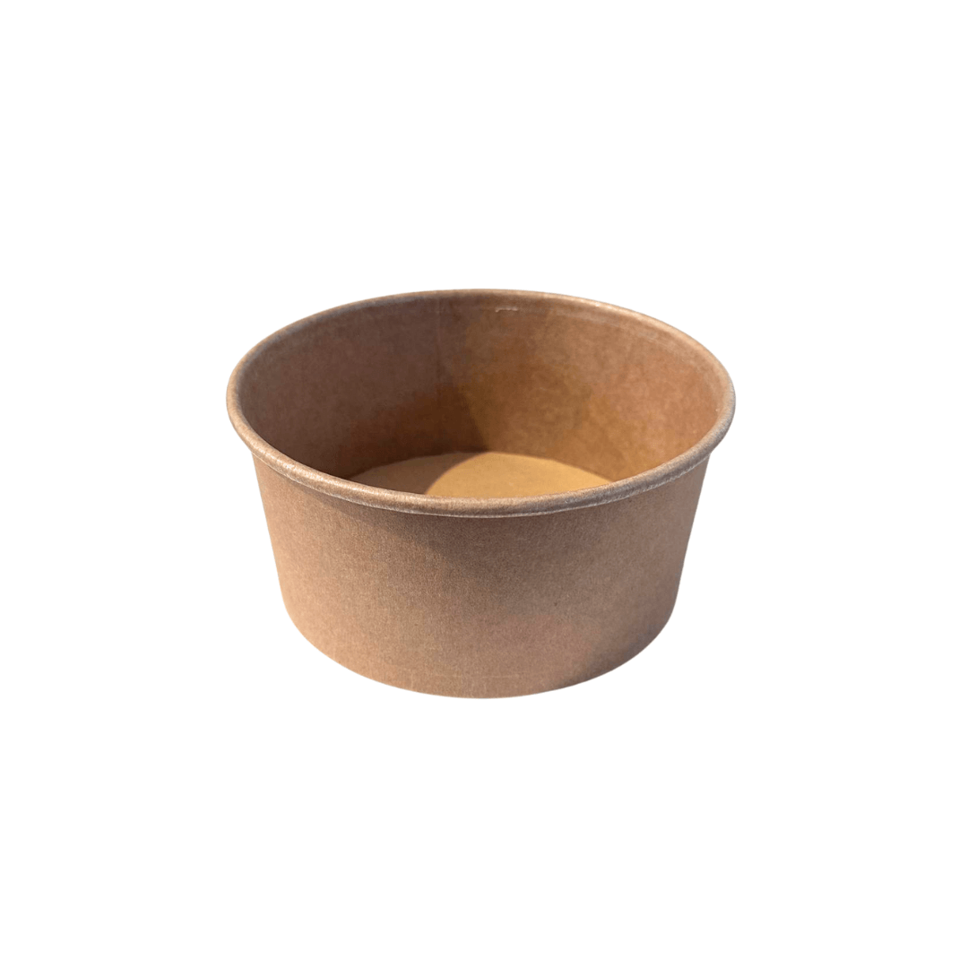 Caserole carton kraft rotunde pentru salata, 750 ml, 50 buc/set