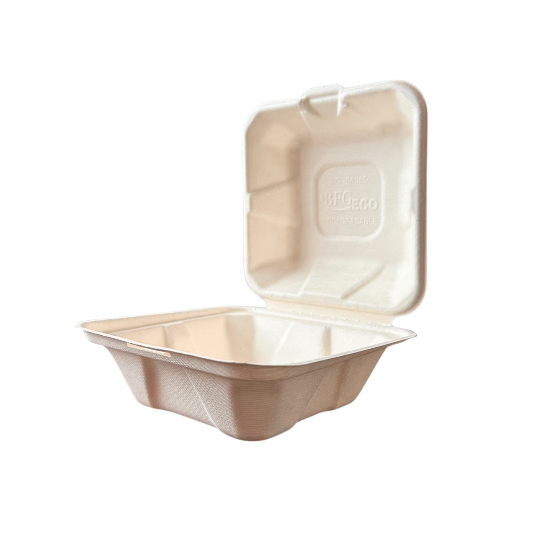 Caserole hamburger BIO din trestie de zahar, 15 cm, 50 buc/set