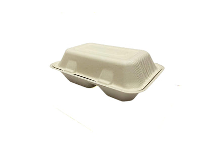 Caserole BIO cu capac din trestie de zahar, 2 compartimente, 1.000 ml, 50 buc/set
