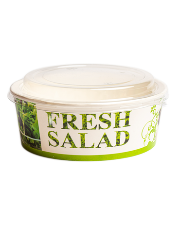Caserole carton Fresh rotunde pentru salata, 750 ml, 50 buc/set