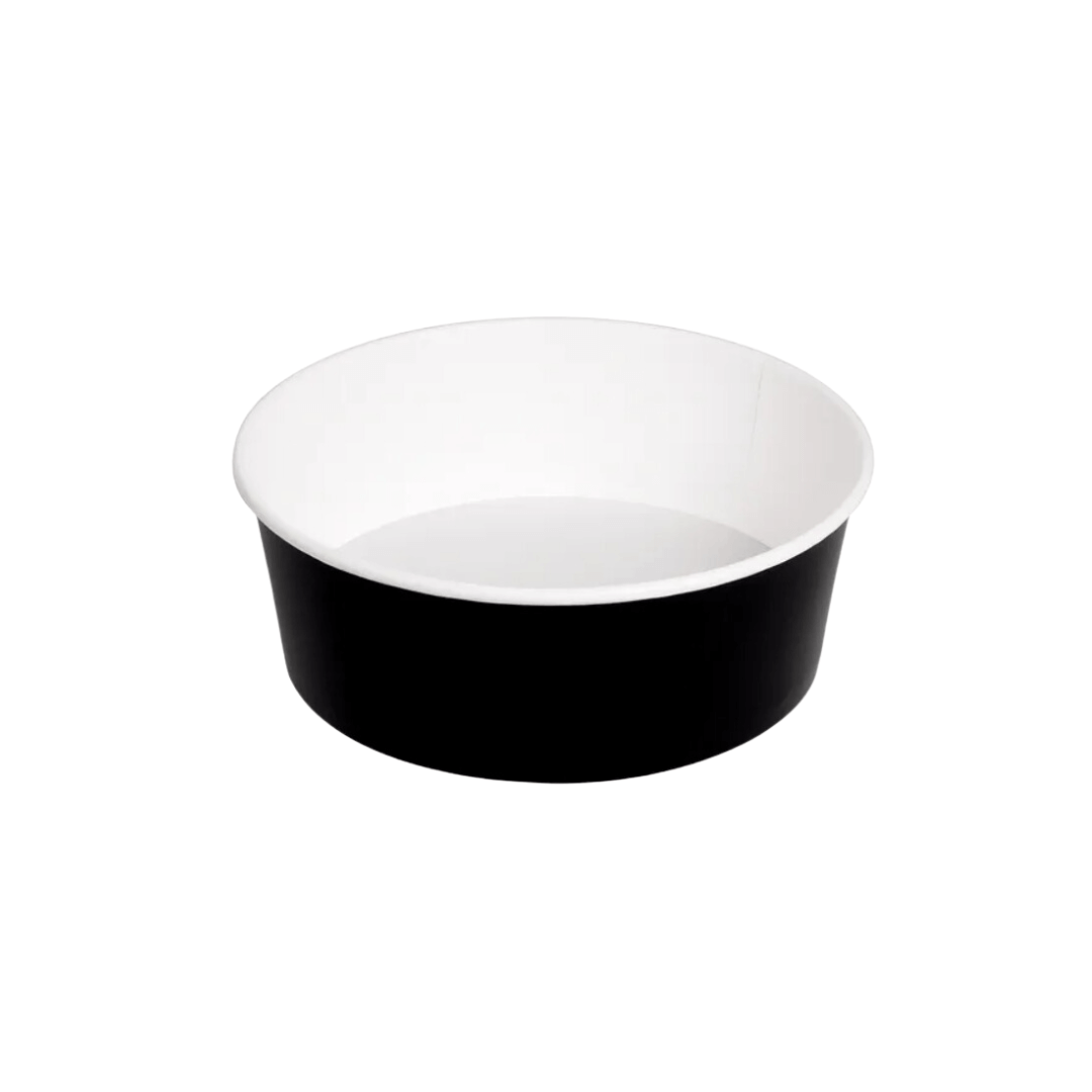 Caserole carton negre rotunde pentru salata, 38 oz (1.125 ml), 50 buc/set