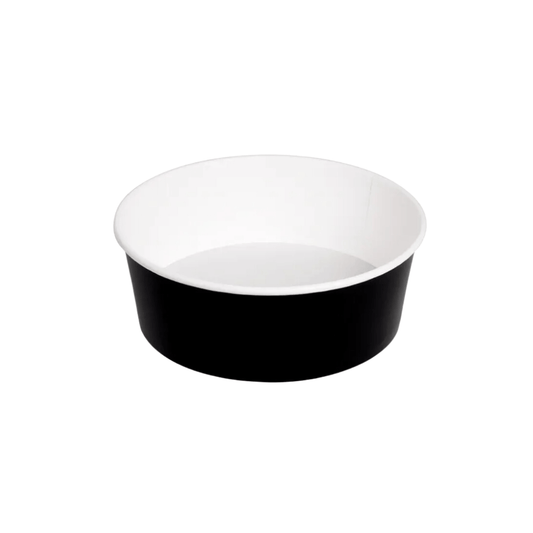 Caserole carton negre rotunde pentru salata, 38 oz (1.125 ml), 50 buc/set