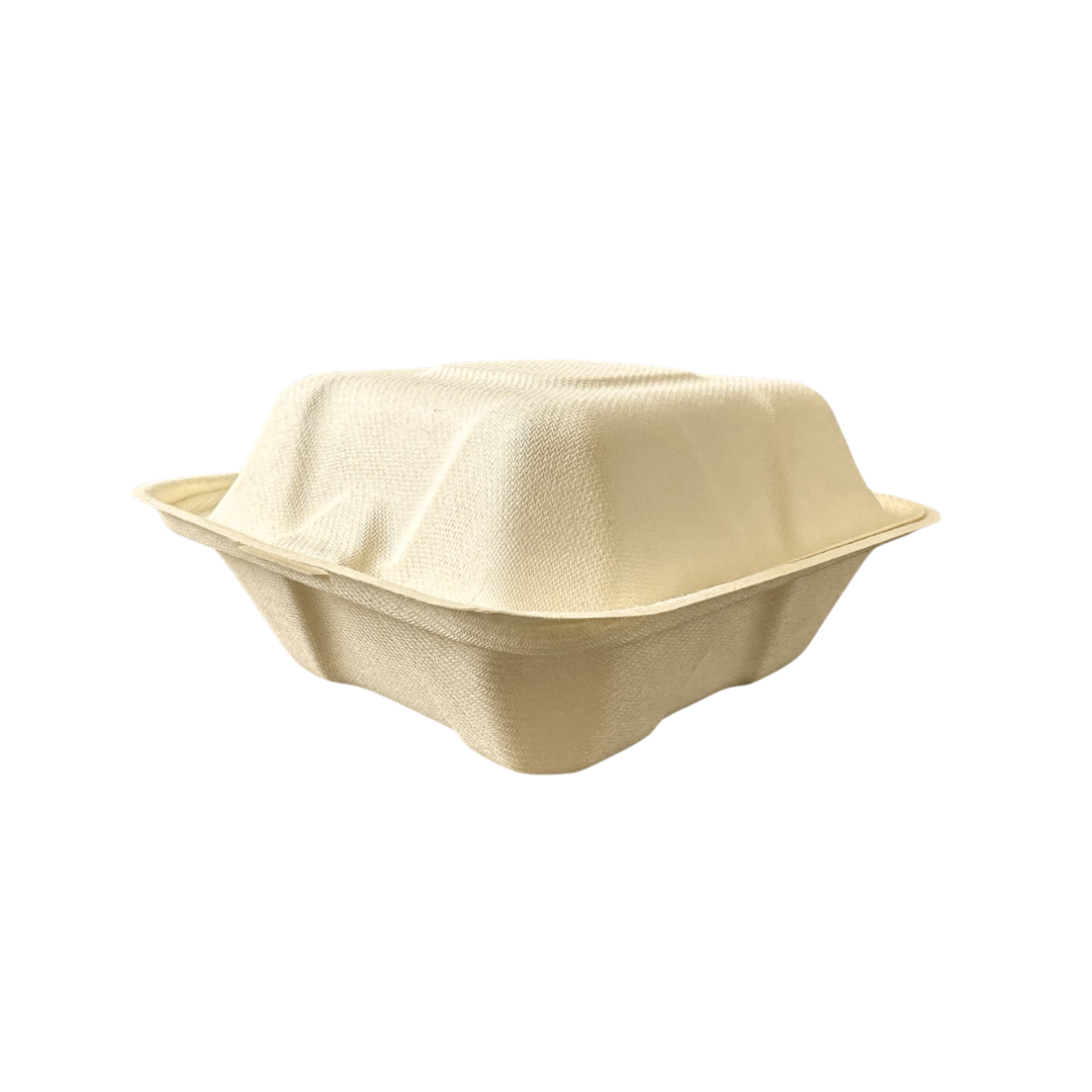 Caserole hamburger BIO din trestie de zahar, 15 cm, 50 buc/set