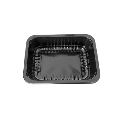 Caserole negre TERMO din PP, 1 compartiment, FARA CAPAC, 2 dimensiuni, 50 buc/set