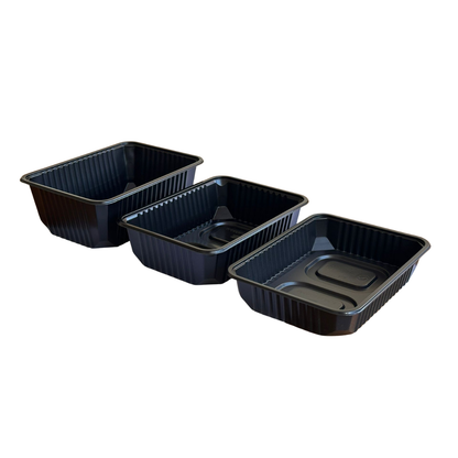 Caserole negre cu capac transparent inclus,