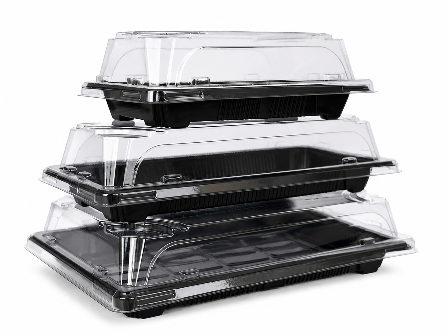 Caserole sushi negre din plastic pp