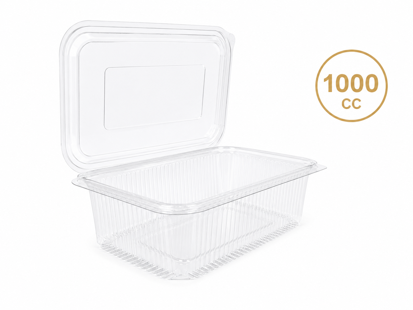 Caserole transparente GROASE cu capac atasat PET 1000 cc