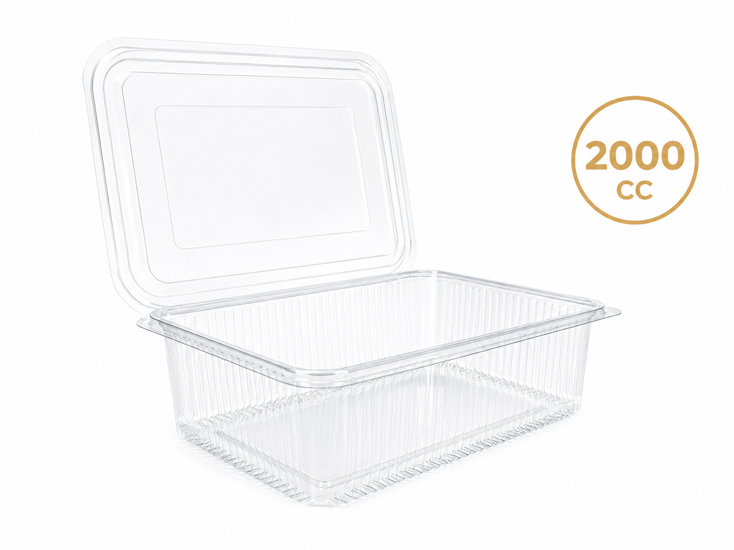 Caserole transparente GROASE cu capac atasat PET 2000 cc