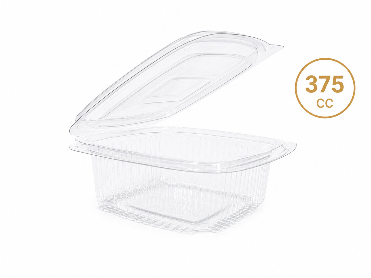 Caserole transparente GROASE cu capac atasat PET 375 cc
