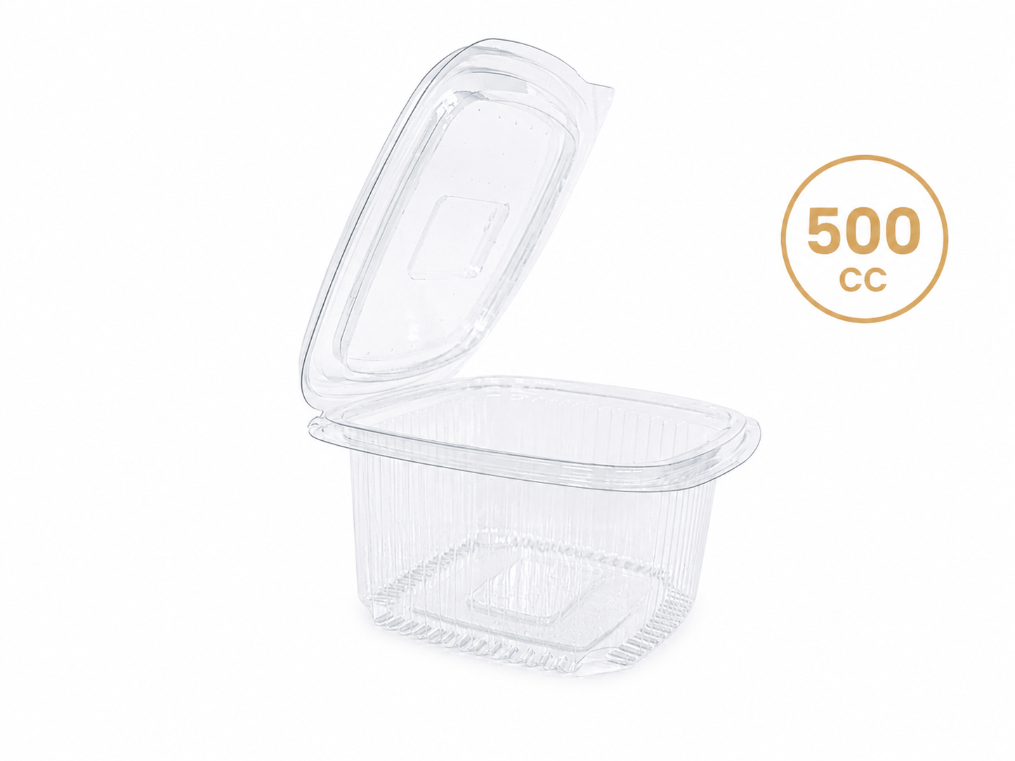 Caserole transparente GROASE cu capac atasat PET 500 cc
