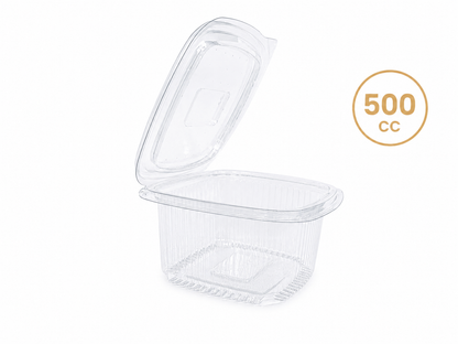 Caserole transparente GROASE cu capac atasat PET 500 cc