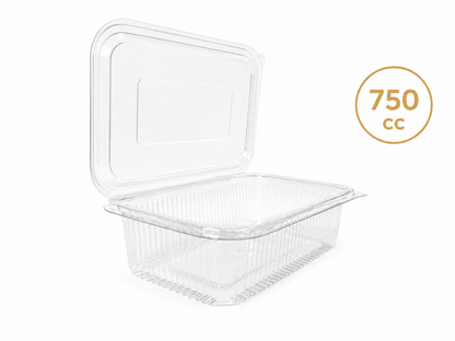Caserole transparente GROASE cu capac atasat PET 750 cc