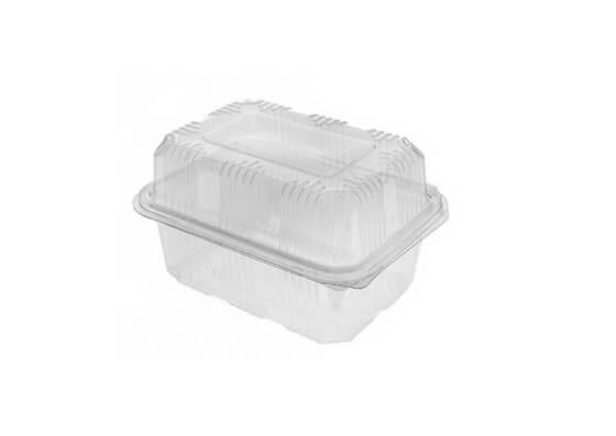 Caserole transparente pentru desert cu capac inalt atasat, 500 cc, 100 buc/set

