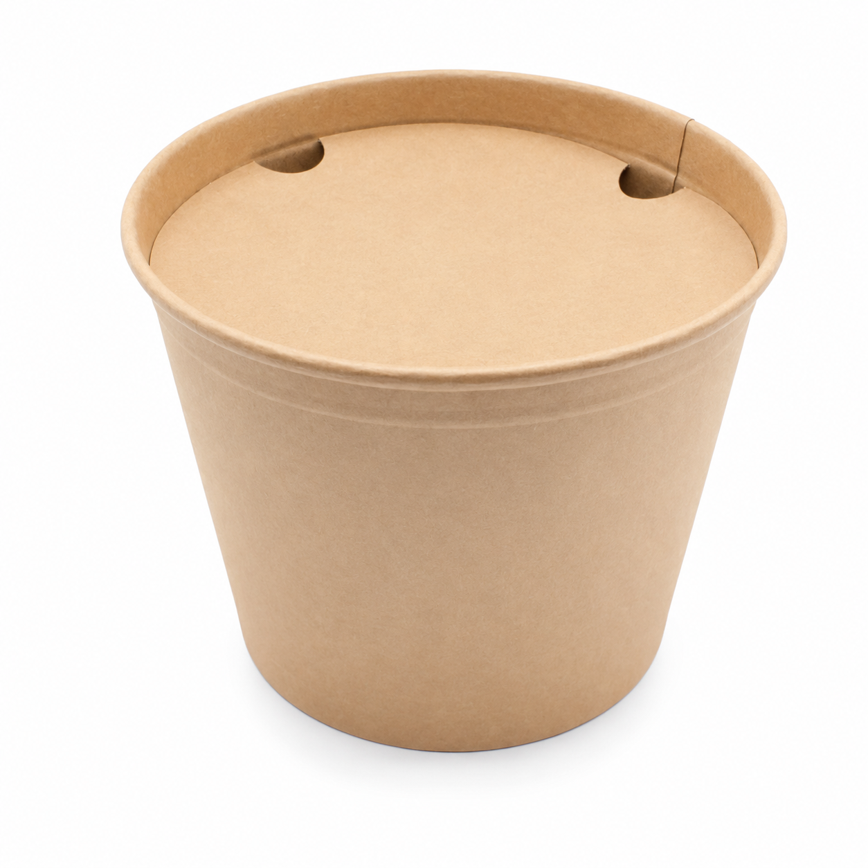 Galetusa / bucket din carton natur, 60 oz (aprox. 1700 gr), capac inclus, 50 buc/set