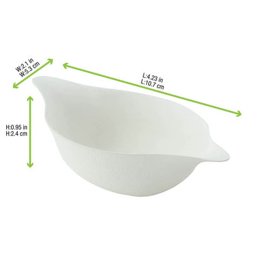 Cupe aperitiv albe Diamond din treste de zahar, No Plastic, 45 ml, 30 buc/set
