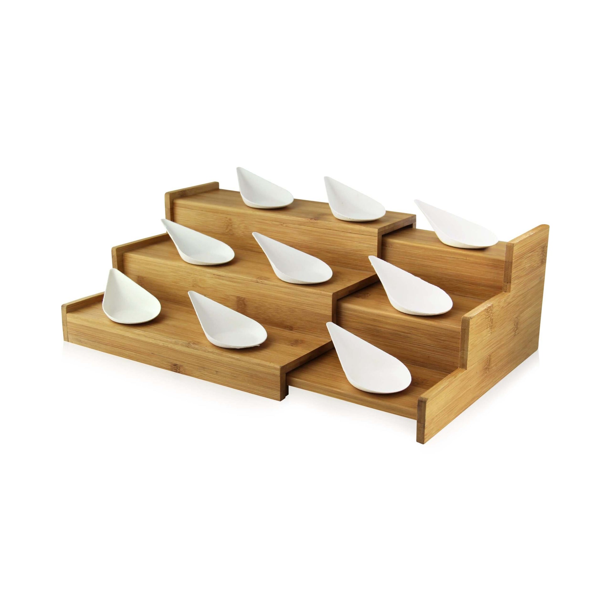 Cupe aperitiv albe Lacrima din trestie de zahar, No Plastic, 14 ml, 30 buc/set