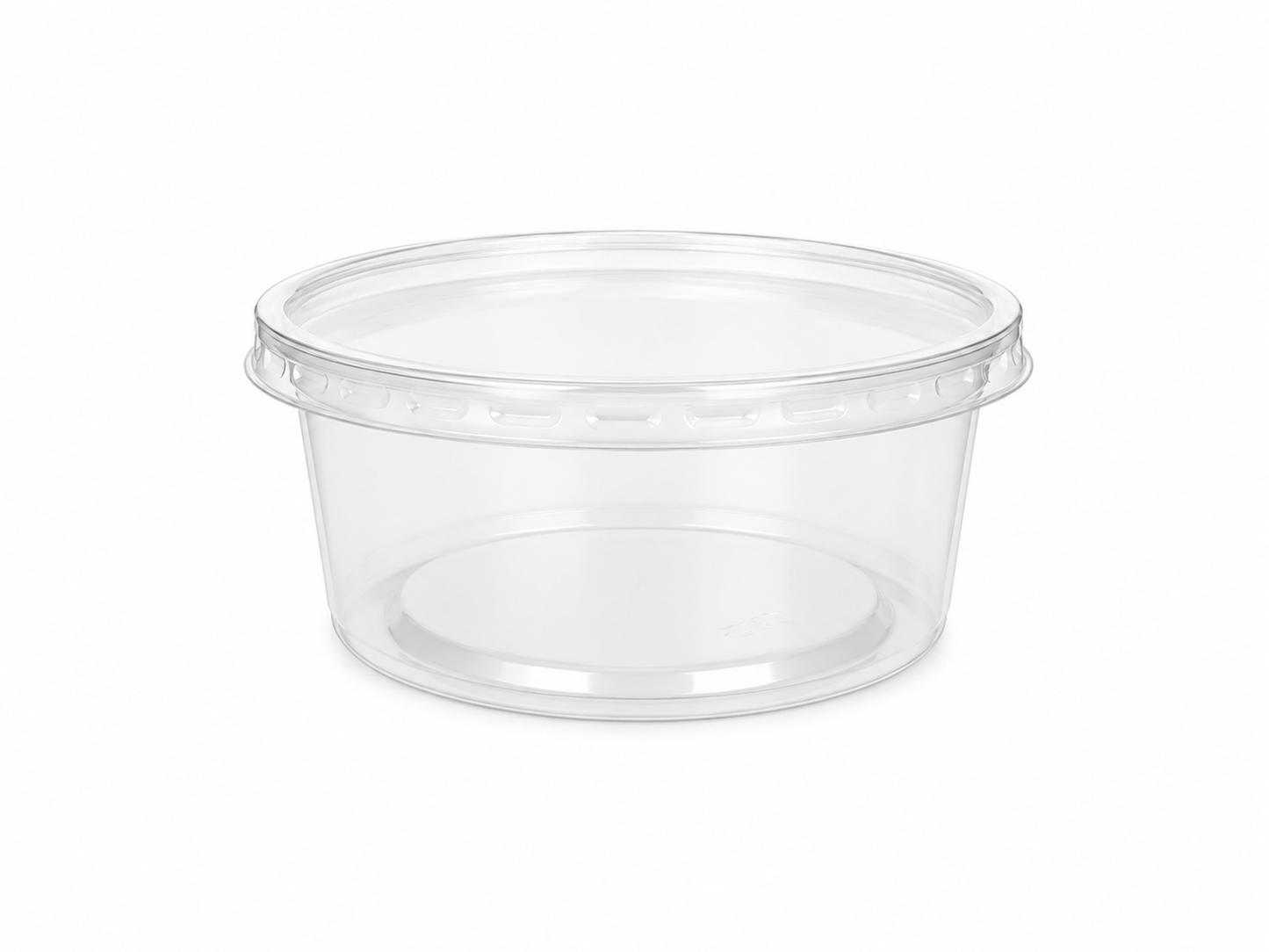 Cupe rotunde transparente PP, 200 cc, capac inclus, 100 buc/set