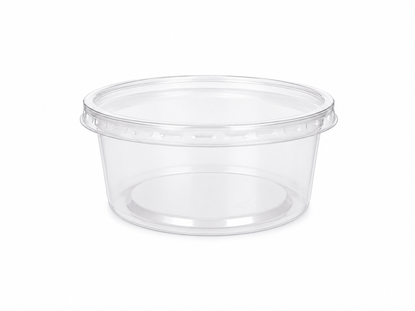 Cupe rotunde transparente PP, 200 cc, capac inclus, 100 buc/set