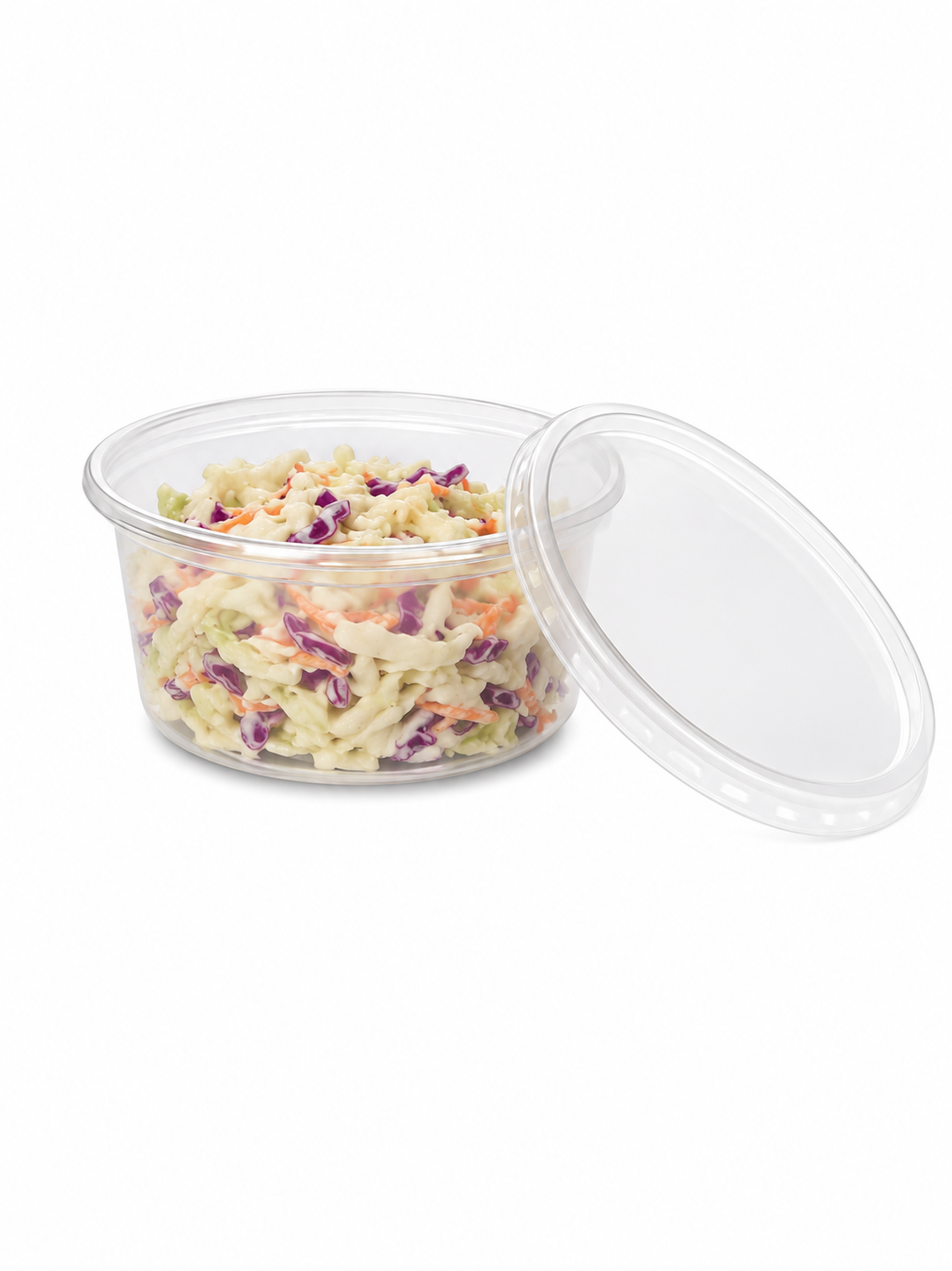 Cupe rotunde transparente PP, 200 cc, capac inclus, 100 buc/set
