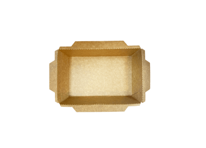 Cutii carton laminate kraft catering 1200 cc, cu capac transparent, 50 buc/set