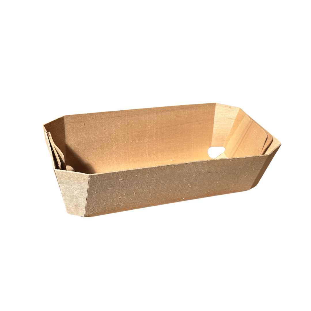 Forma lemn cozonac cu chesa termorezistenta, 250 x 115 x 75 mm, 100 buc/set