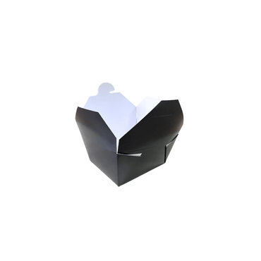Cutii carton negre meniu catering, 600 ml, 110 x 90 x H65 mm, 50 buc/set
