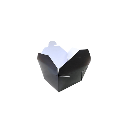 Cutii carton negre meniu catering, 600 ml, 110 x 90 x H65 mm, 50 buc/set
