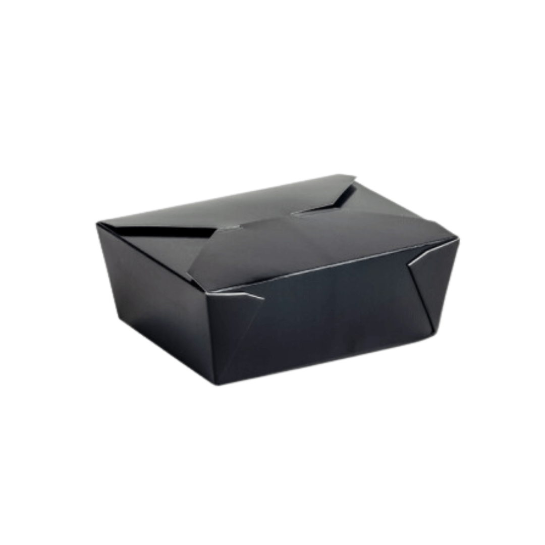 Cutii carton negre meniu catering 150 x 120 x 65 mm, 50 buc/set