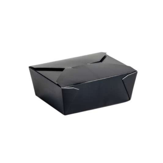 Cutii carton negre meniu catering 150 x 120 x 65 mm, 50 buc/set
