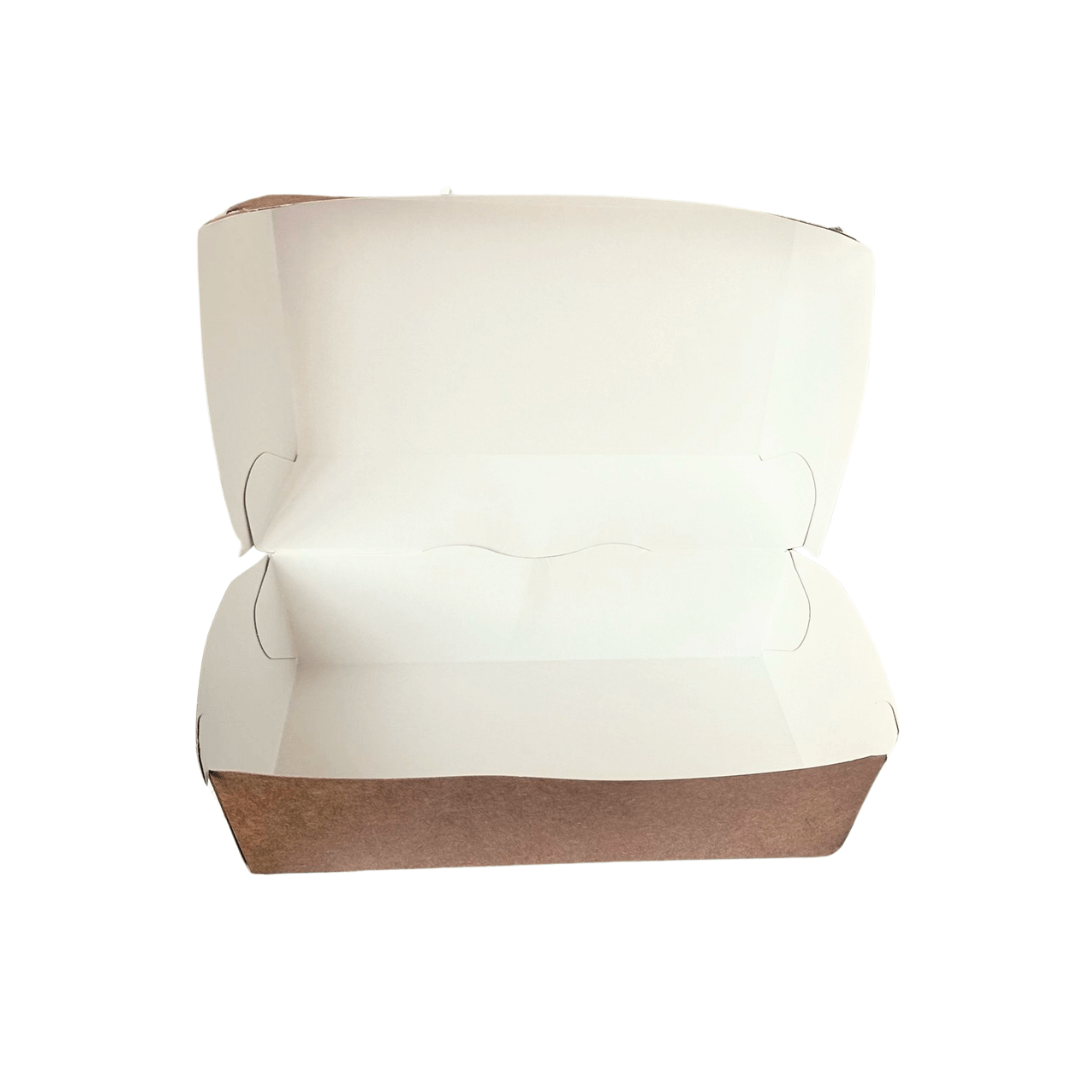 Cutie carton kraft 2 in 1, burger si cartofi