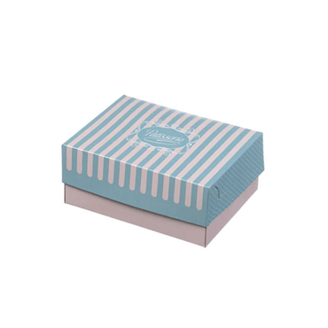 Cutii carton prajituri cu aluminiu la interior 19 x 14,5 x H 8 cm, 10 kg/set