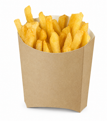 Cutii carton kraft MEDII pentru cartofi prajiti, 100 buc/set