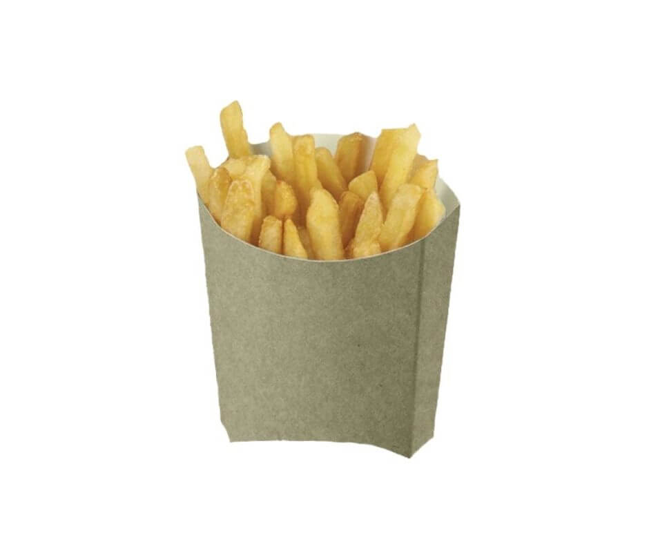Cutii carton kraft MEDII pentru cartofi prajiti, 100 buc/set