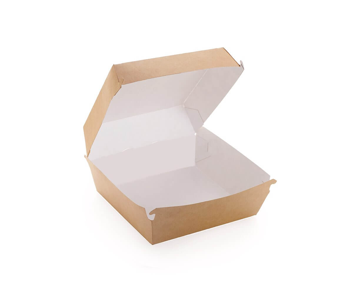 Cutii carton kraft mari pentru hamburger