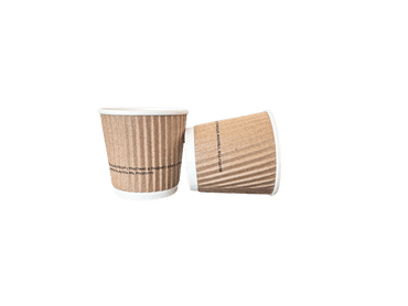 Pahare de carton kraft cu perete dublu 4 oz
