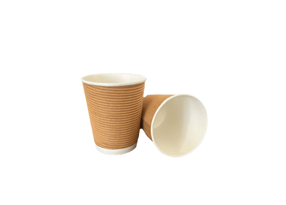 Pahare de carton kraft cu perete dublu 8 oz