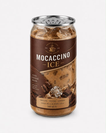 Doza PET transparenta mocaccino