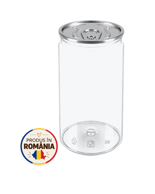 Doze PET transparente 500 ml, 90 buc/set, #211, diam 68 mm