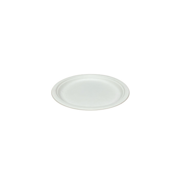 Farfurii BIO rotunde albe, diametru 18 cm, 50 buc/set