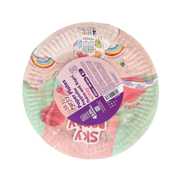 Farfurii carton rotunde COLOR Party Sky, 23 cm, 8 buc/set