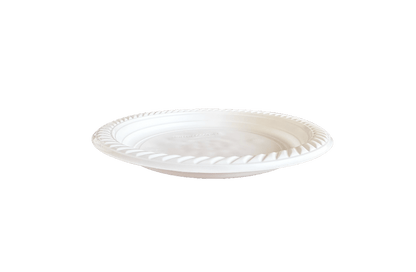 Farfurii plastic albe rotunde desert si felul doi 22 cm