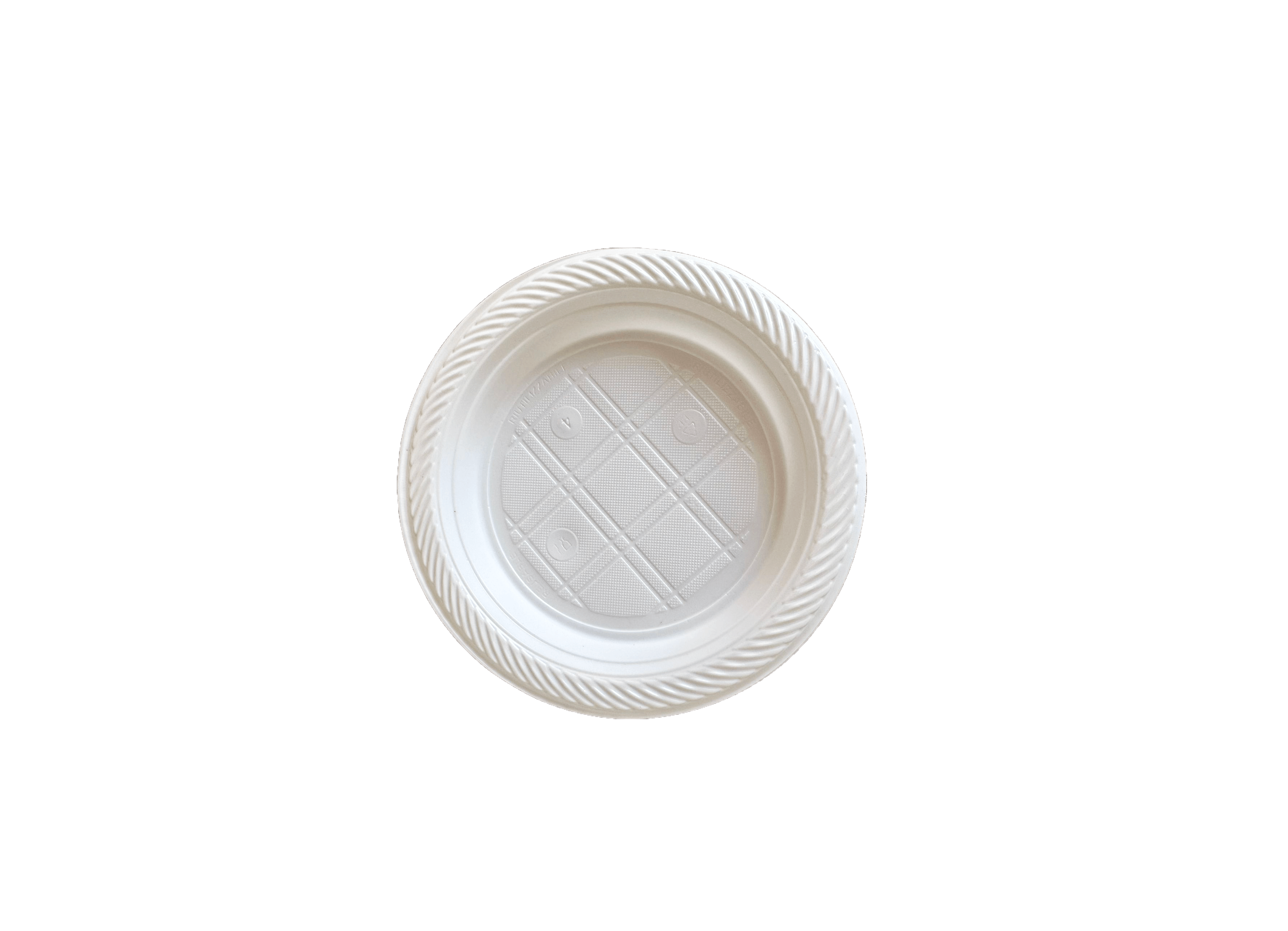 Farfurii plastic desert rotunde, diametru 17 cm, 50 buc/set