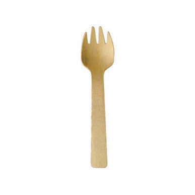 Furculite lemn pentru cocktail 102 mm, 100 buc/set