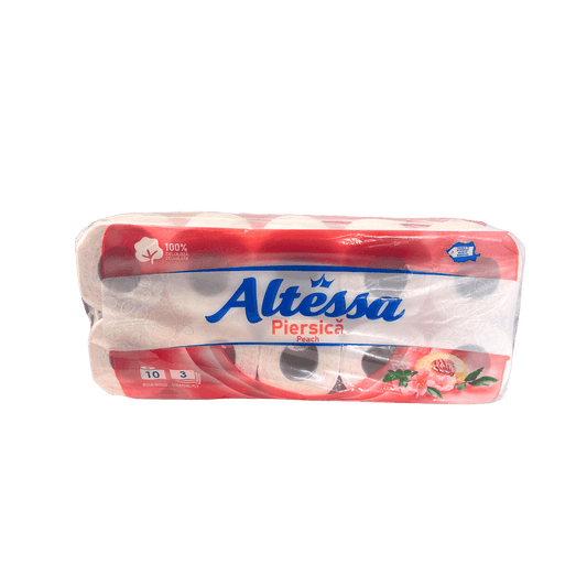 Hartie igienica alba piersica 3 str, 110 foi, 10 role/set