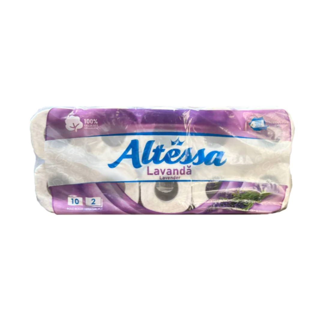 Hartie igienica alba Lavanda 2 str, 110 foi, 10 role/set